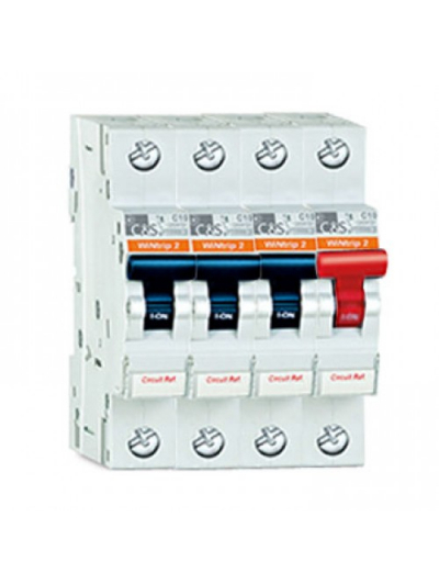 C&S, 32A, 3 Pole+N, C-Curve, WiNtrip2 MCB