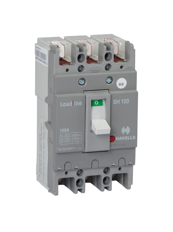HAVELLS, 3 Pole, 63A, Loadline MCCB