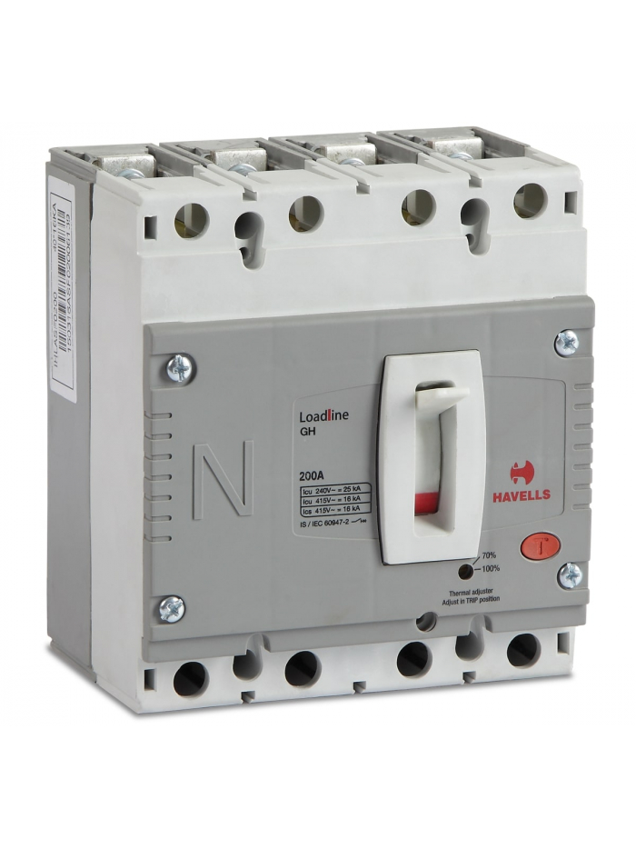 HAVELLS, 4 Pole wSN, 160A, Loadline MCCB