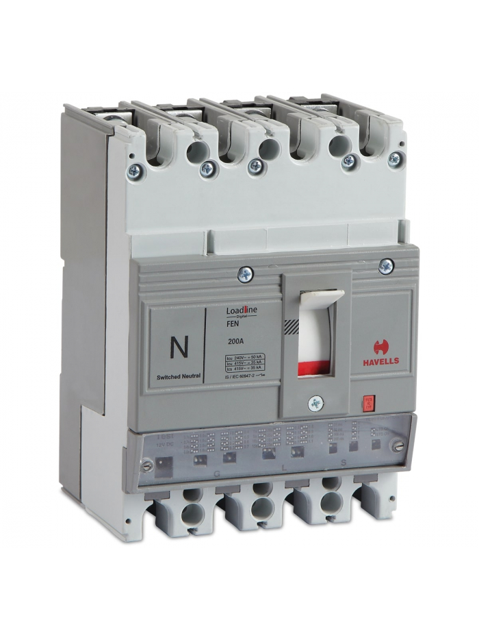 HAVELLS, 4 Pole wSN, 80A, Loadline DIGITAL MCCB