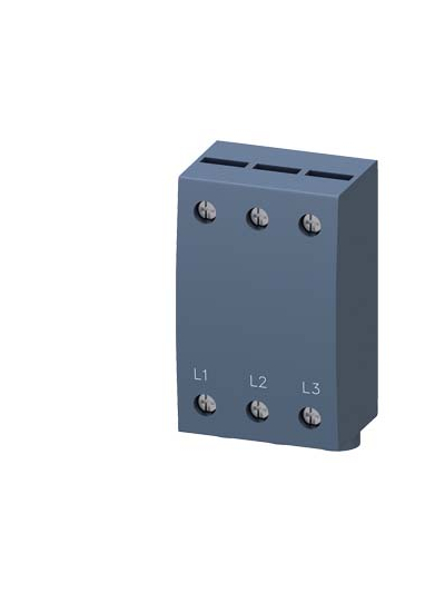 SIEMENS, 3 Phase infeed terminal, 2.5-25mm, Busbar accessories,Solid or stranded 0f Connection from bottom for 3RV2 MPCB