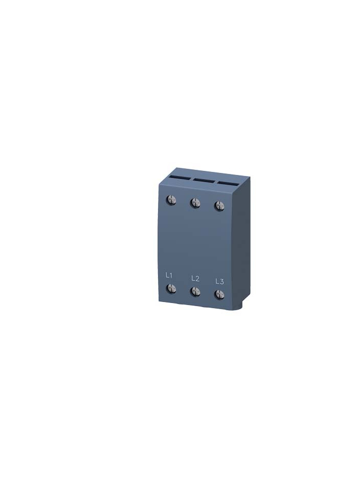 SIEMENS, 3 Phase infeed terminal, 2.5-25mm, Busbar accessories,Solid or stranded 0f Connection from bottom for 3RV2 MPCB