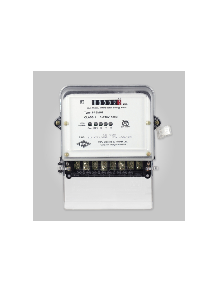 HPL, 5-20A, 3 Phase, Counter Type ELECTRONIC ENERGY METER