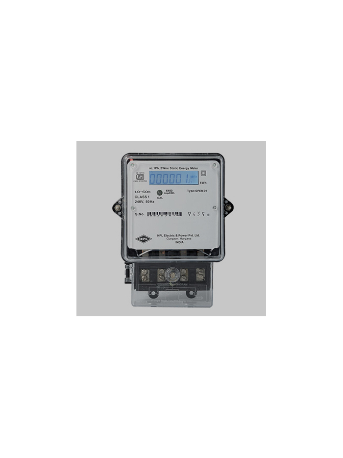 HPL, 10-60A, 1 Phase, Static LCD Type ENERGY METER