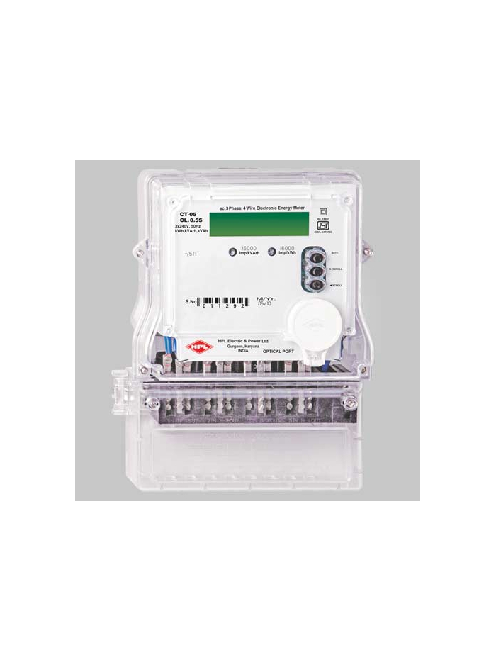 HPL, 5A, 3 Phase LT-CT Operated Trivector MULTIFUNCTION DLMS Type ENERGY METER