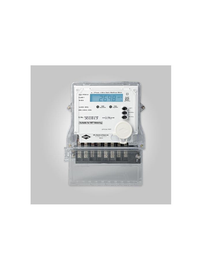HPL, 5A, 3 Phase, DLMS Type HT/CT MULTIFUNCTION NET METER