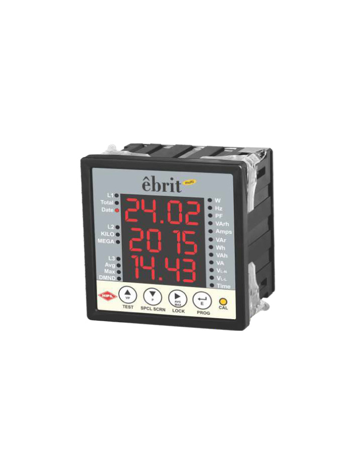 HPL, 1A/5A, 3 Phase 3 Wire/ 3 Phase 4 Wire, êbrit MULTYFUNCTION ENERGY METER