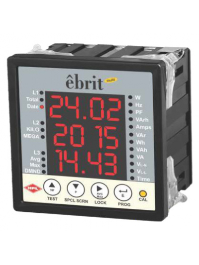 HPL, 1A/5A, 3 Phase 3 Wire/ 3 Phase 4 Wire, êbrit MULTYFUNCTION ENERGY METER