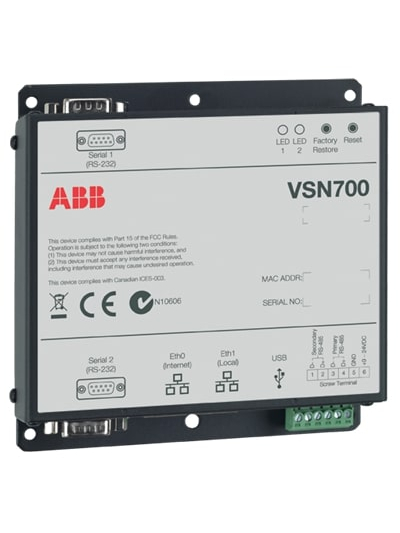 ABB, VSN700-03 DATA LOGGER for small to medium Commercial Market