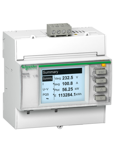 SCHNEIDER, PM3255 DIN RAIL POWER METER MODBUS