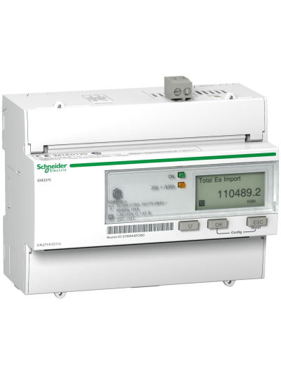 SCHNEIDER, 125A, iEM33xx DIN RAIL POWER METER