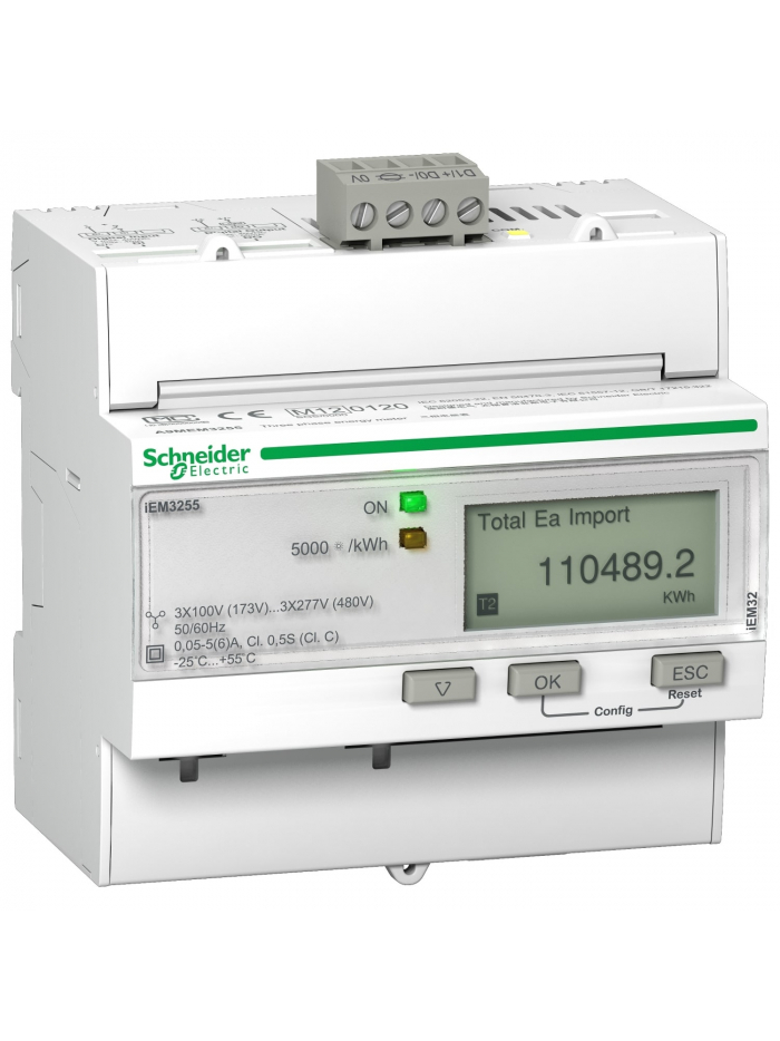 SCHNEIDER, Class 0.5s, upto 63A, iEM 3x55 DIN RAIL POWER METER