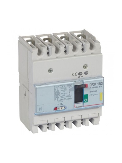 Legrand, 4 Pole, 63A, DPX³ 160 MCCB