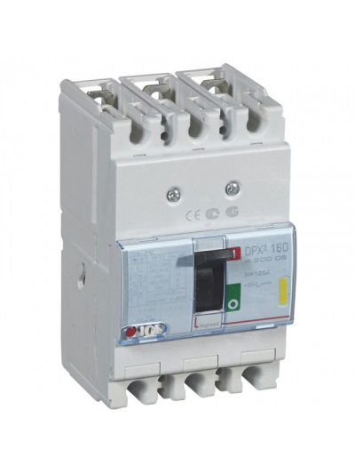 Legrand, 3 Pole, 125A, DPX³ 160 MCCB
