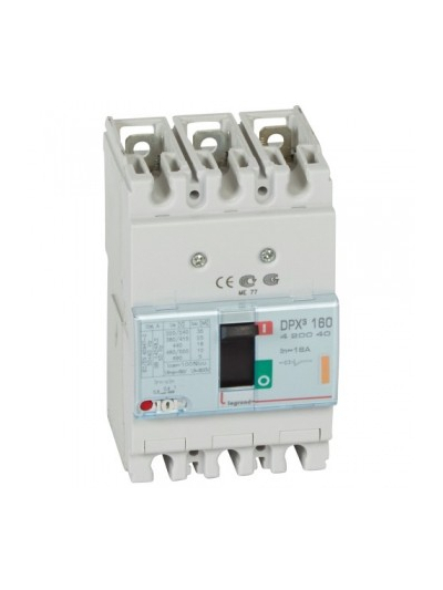 Legrand, 3 Pole, 16A, DPX³ 160 MCCB