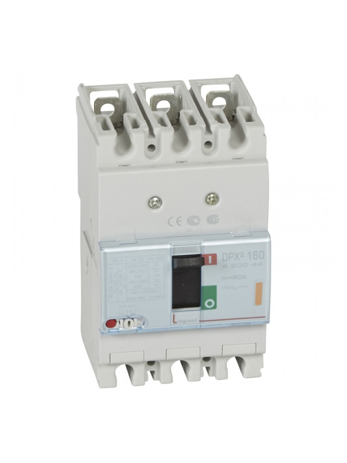 Legrand, 3 Pole, 80A, DPX³ 160 MCCB
