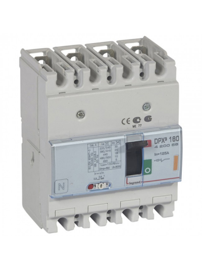 Legrand, 4 Pole, 125A, DPX³ 160 MCCB