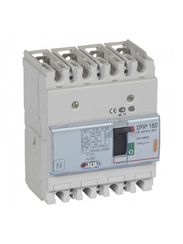 Legrand, 4 Pole, 160A, DPX³ 160 MCCB