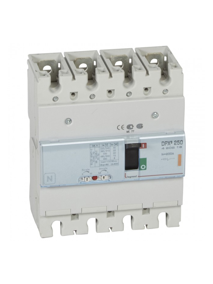 Legrand, 4 Pole, 200A, DPX³ 250 MCCB