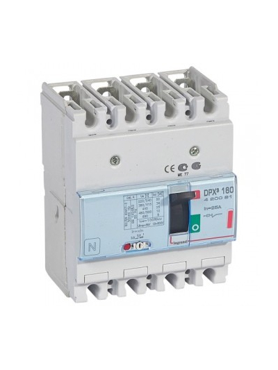 Legrand, 4 Pole, 25A, DPX³ 160 MCCB