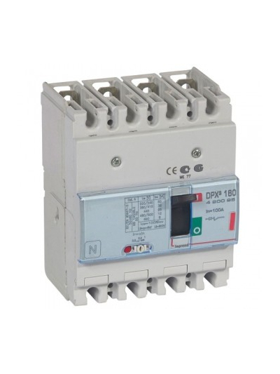Legrand, 4 Pole, 100A, DPX³ 160 MCCB