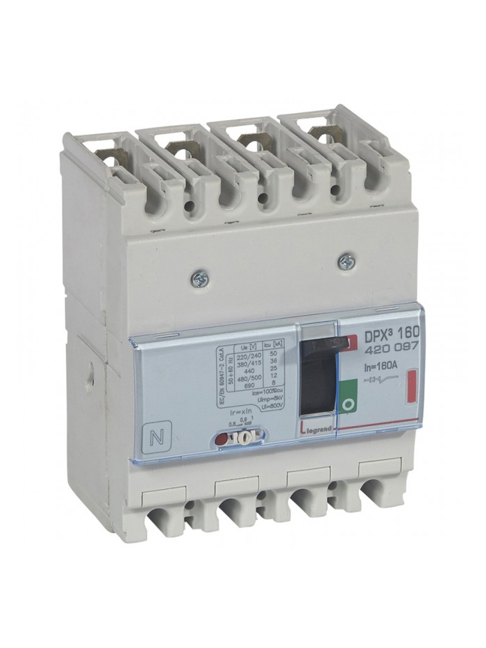 Legrand, 4 Pole, 160A, DPX³ 160 MCCB