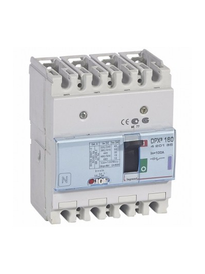 Legrand, 4 Pole, 100A, DPX³ 160 MCCB