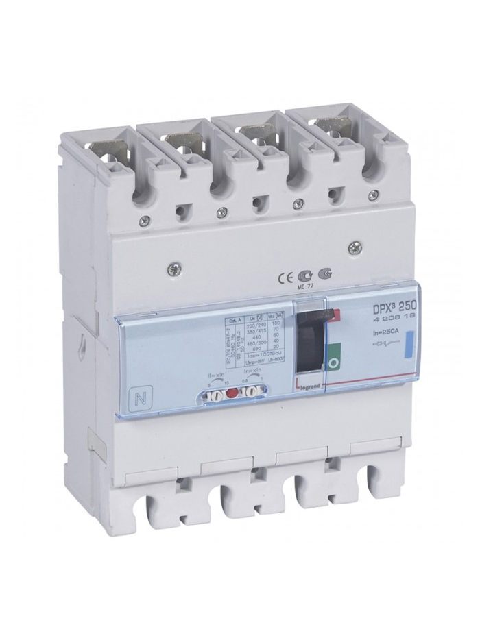 Legrand, 4 Pole, 250A, DPX³ 250 MCCB