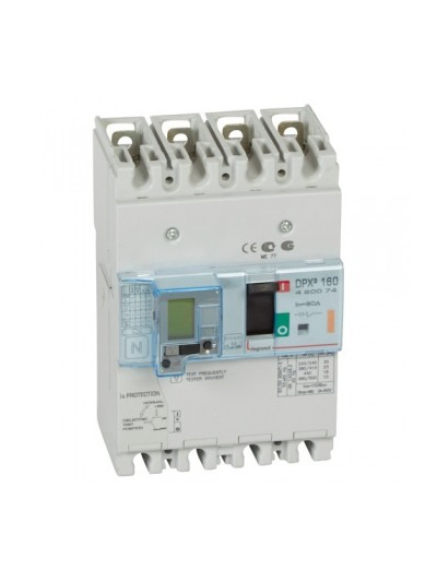 Legrand, 4 Pole, 80A, DPX³ 160 MCCB
