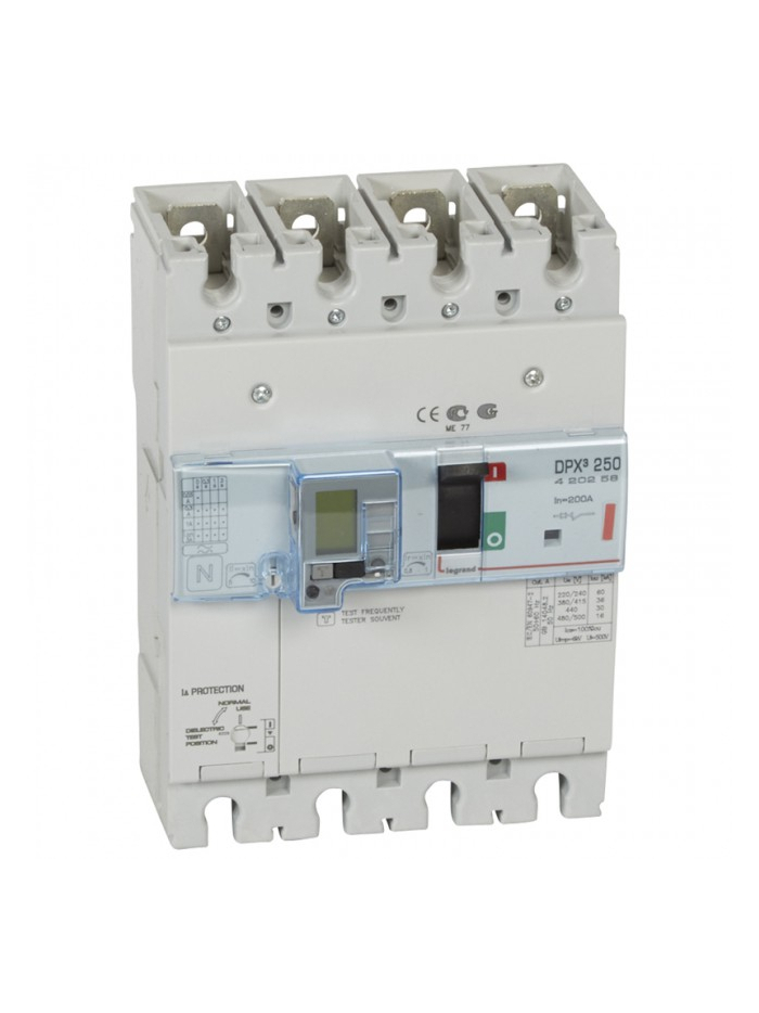 Legrand, 4 Pole, 200A, DPX³ 250 MCCB
