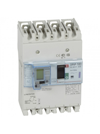 Legrand, 4 Pole, 100A, DPX³ 160 MCCB