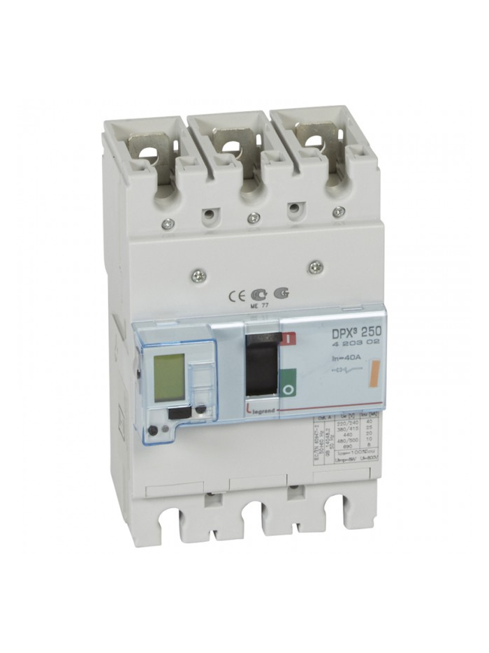Legrand, 3 Pole, 40A, DPX³ 250 MCCB