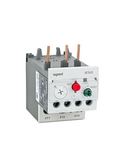 Legrand, 4-6A, Class 10 A, THERMAL OVERLOAD RELAY RTX³ 40 FOR CTX³ 22 and 40 CONTACTOR