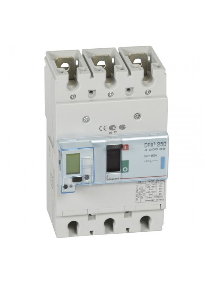 Legrand, 3 Pole, 160A, DPX³ 250 MCCB