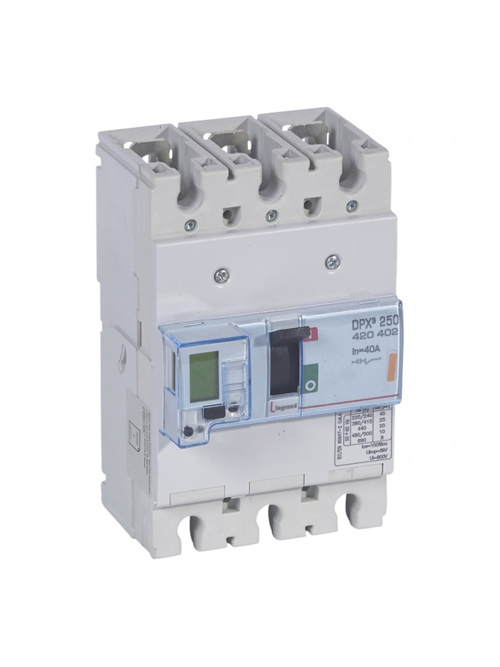 Legrand, 3 Pole, 40A, DPX³ 250 MCCB