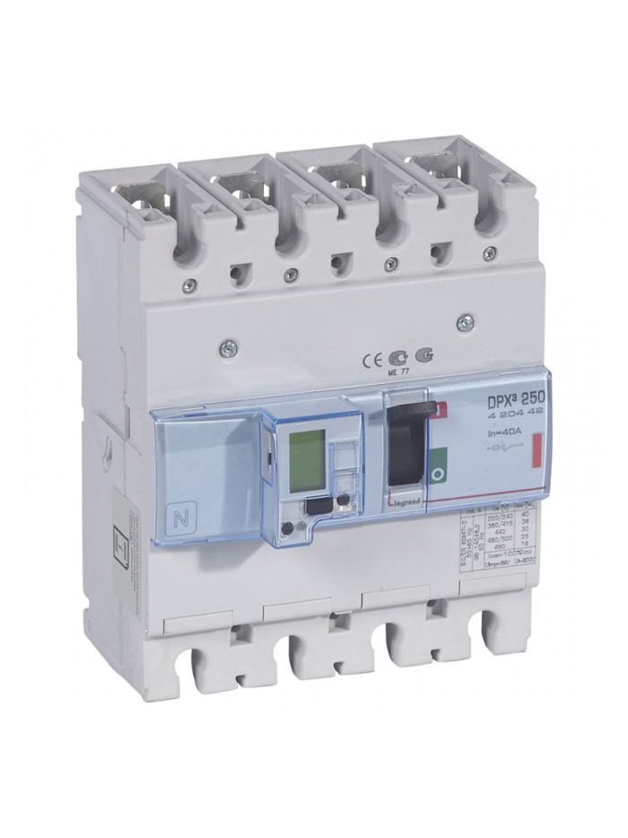 Legrand, 4 Pole, 40A, DPX³ 250 MCCB