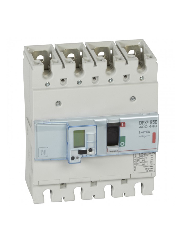 Legrand, 4 Pole, 250A, DPX³ 250 MCCB