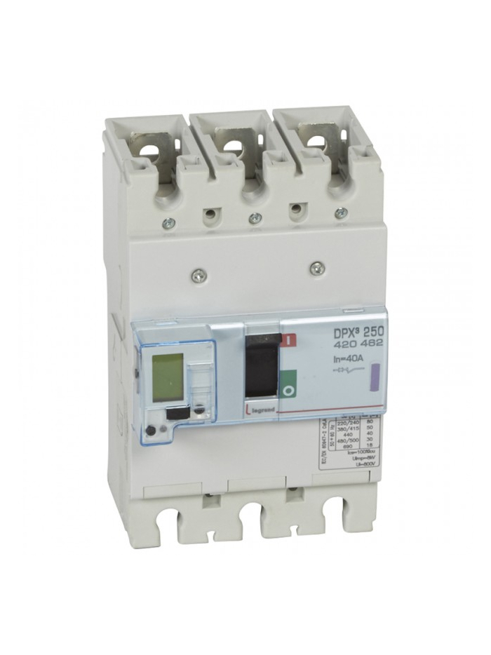 Legrand, 3 Pole, 40A, DPX³ 250 MCCB