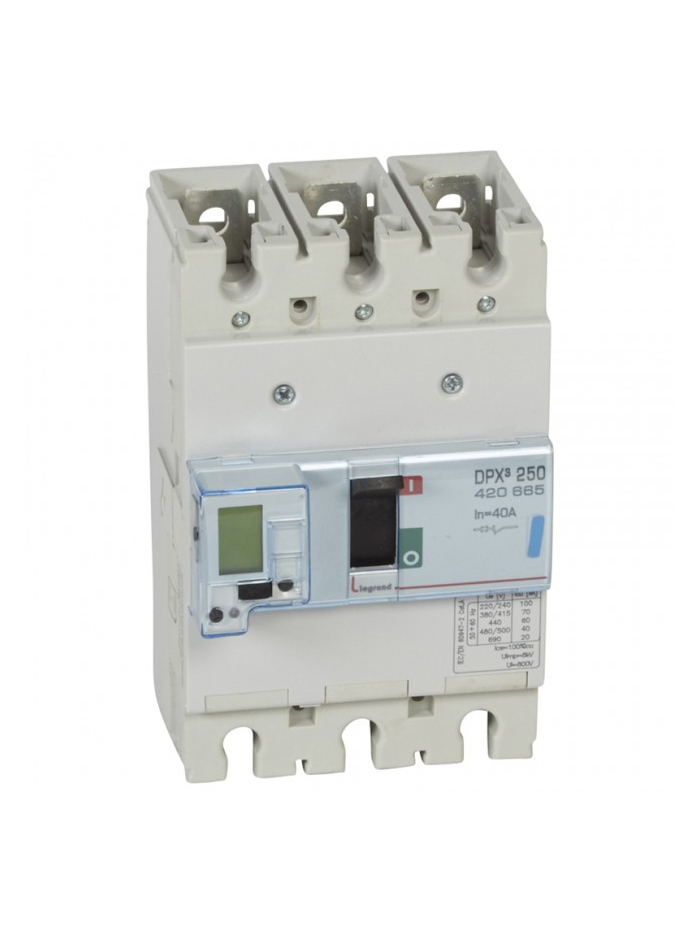 Legrand, 3 Pole, 40A, DPX³ 250 MCCB