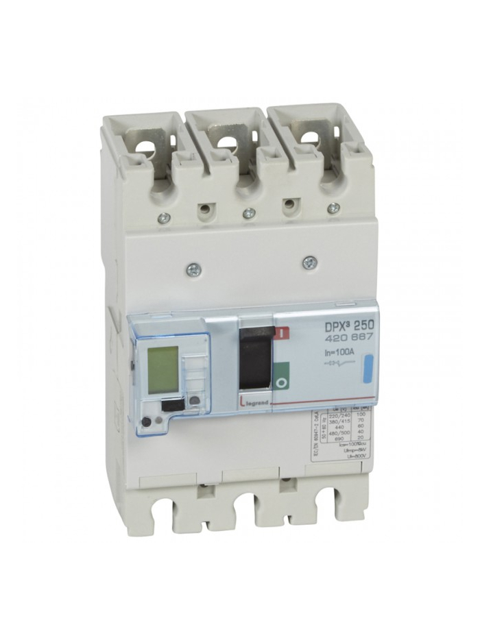 Legrand, 3 Pole, 100A, DPX³ 250 MCCB