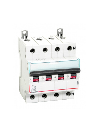 Legrand, 3 Pole+N, 16A, C-CURVE, DX³ MCB