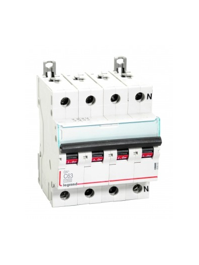 Legrand, 3 Pole+N, 63A, C-CURVE, DX³ MCB