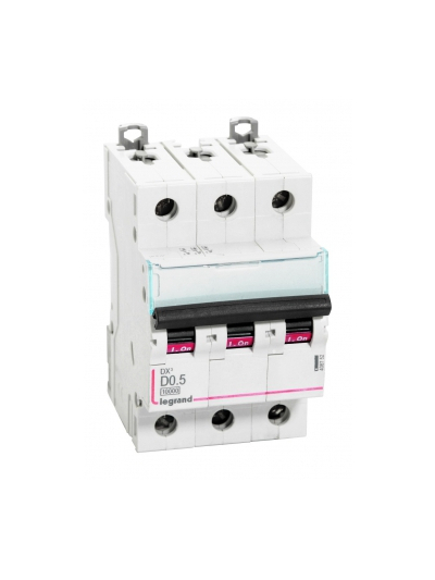 Legrand, 3 Pole, 0.5A, D-CURVE, DX³ MCB