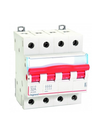 Legrand, 4 Pole, 32A, DX³ ISOLATOR