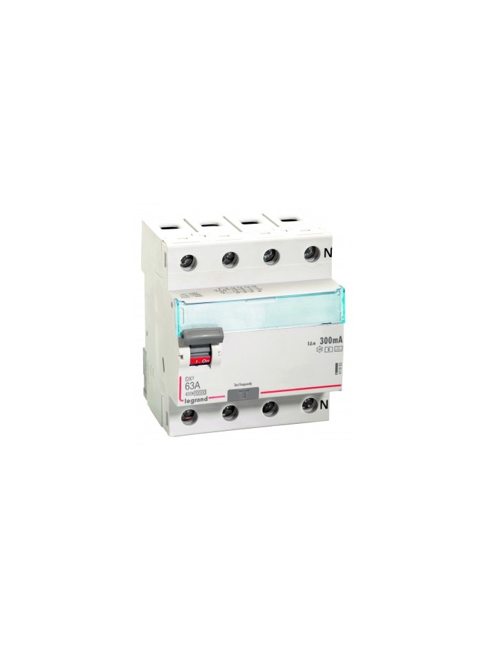 Legrand, 4 Pole, 63A, 300mA, A-S Type, DX³ RCCB