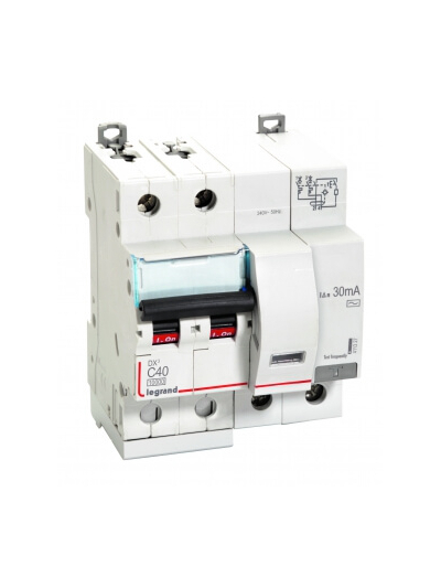 Legrand, 2 Pole, 40A, 30mA, AC Type, DX³ RCBO
