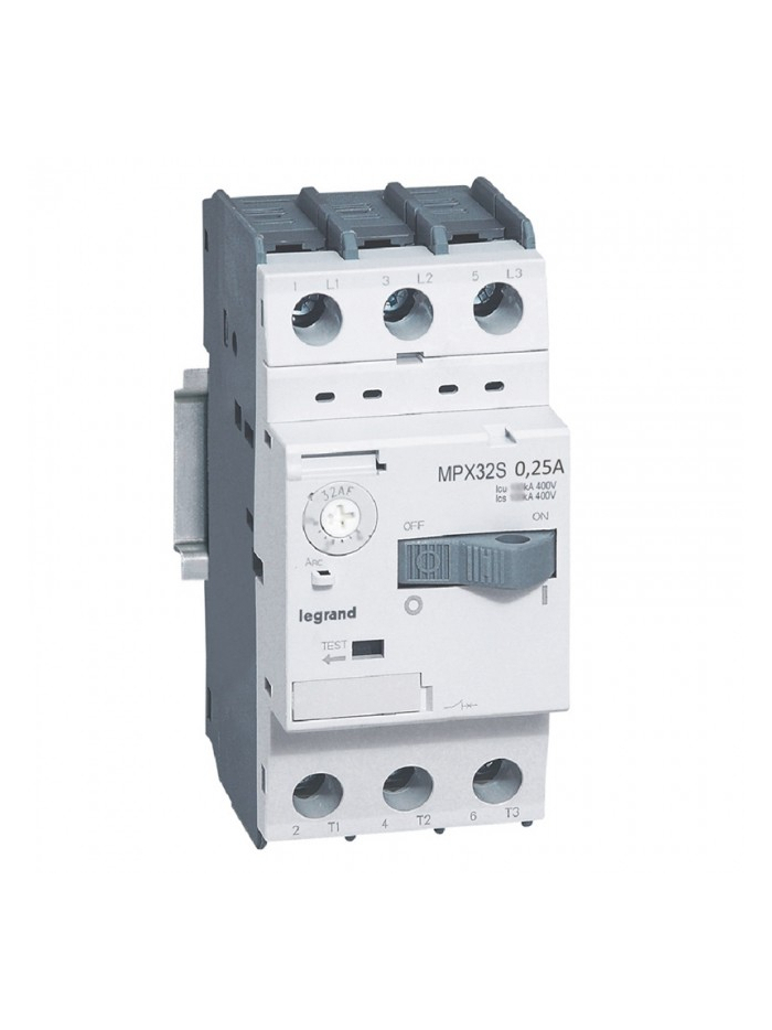 Legrand, 0.25A, 3 Pole, MPX³ MPCB