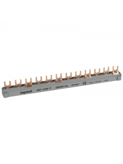 Legrand, 100A, Copper, 12 Module, INSULATED SUPPLY BUSBAR