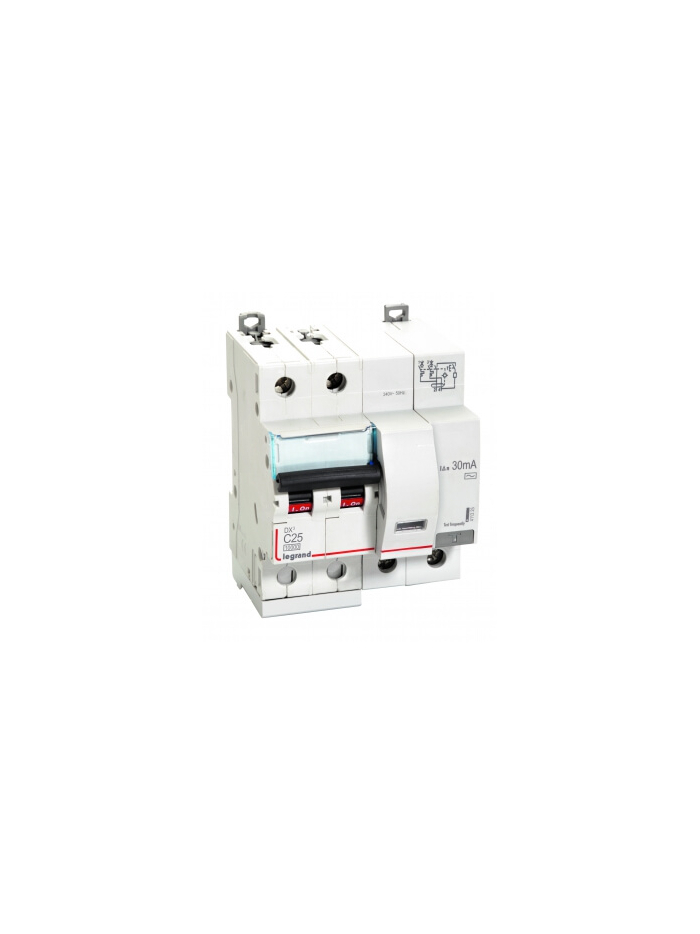Legrand, 2 Pole, 25A, 100mA, AC Type, DX³ RCBO