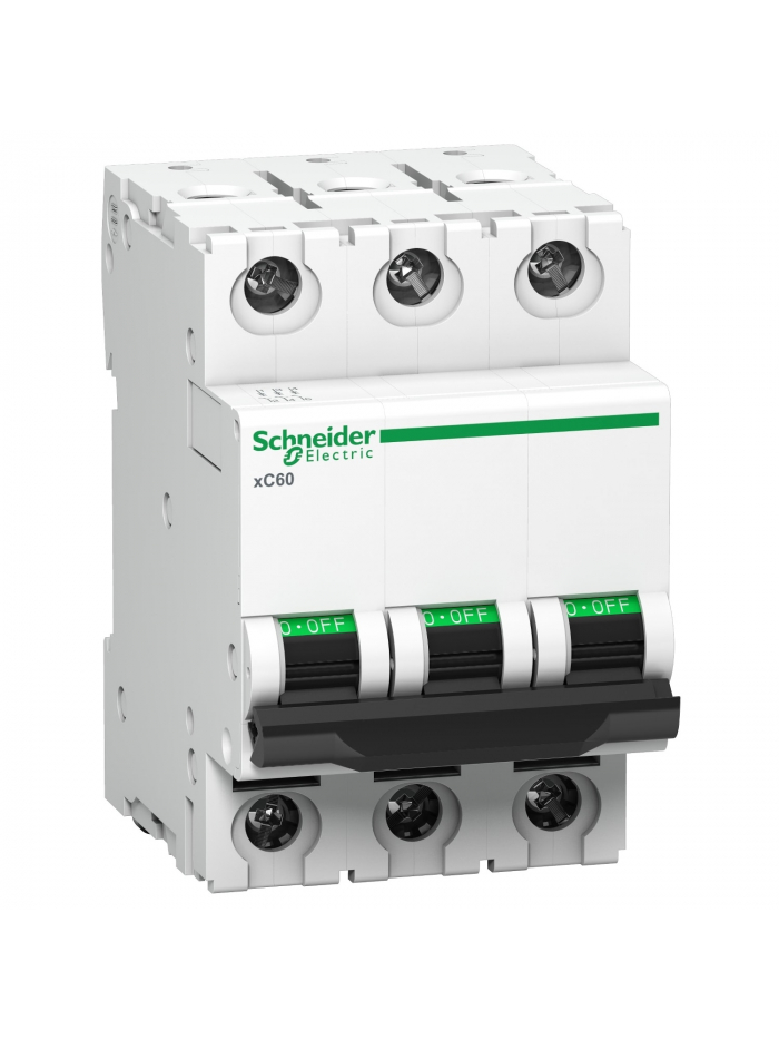 SCHNEIDER, 3 Pole, 6A, xC60, D-CURVE, AC MCB